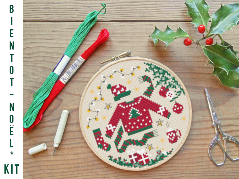 Kit de Broderie : Bientôt Noël