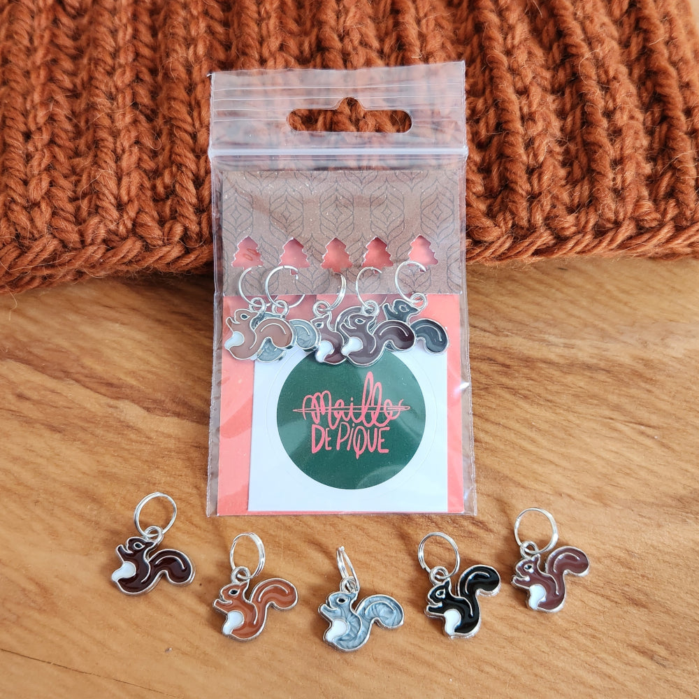 Marqueurs de mailles - Ecureuils