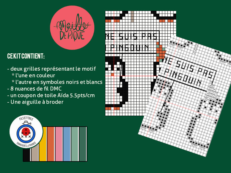 Kit de Broderie : Les Manchots