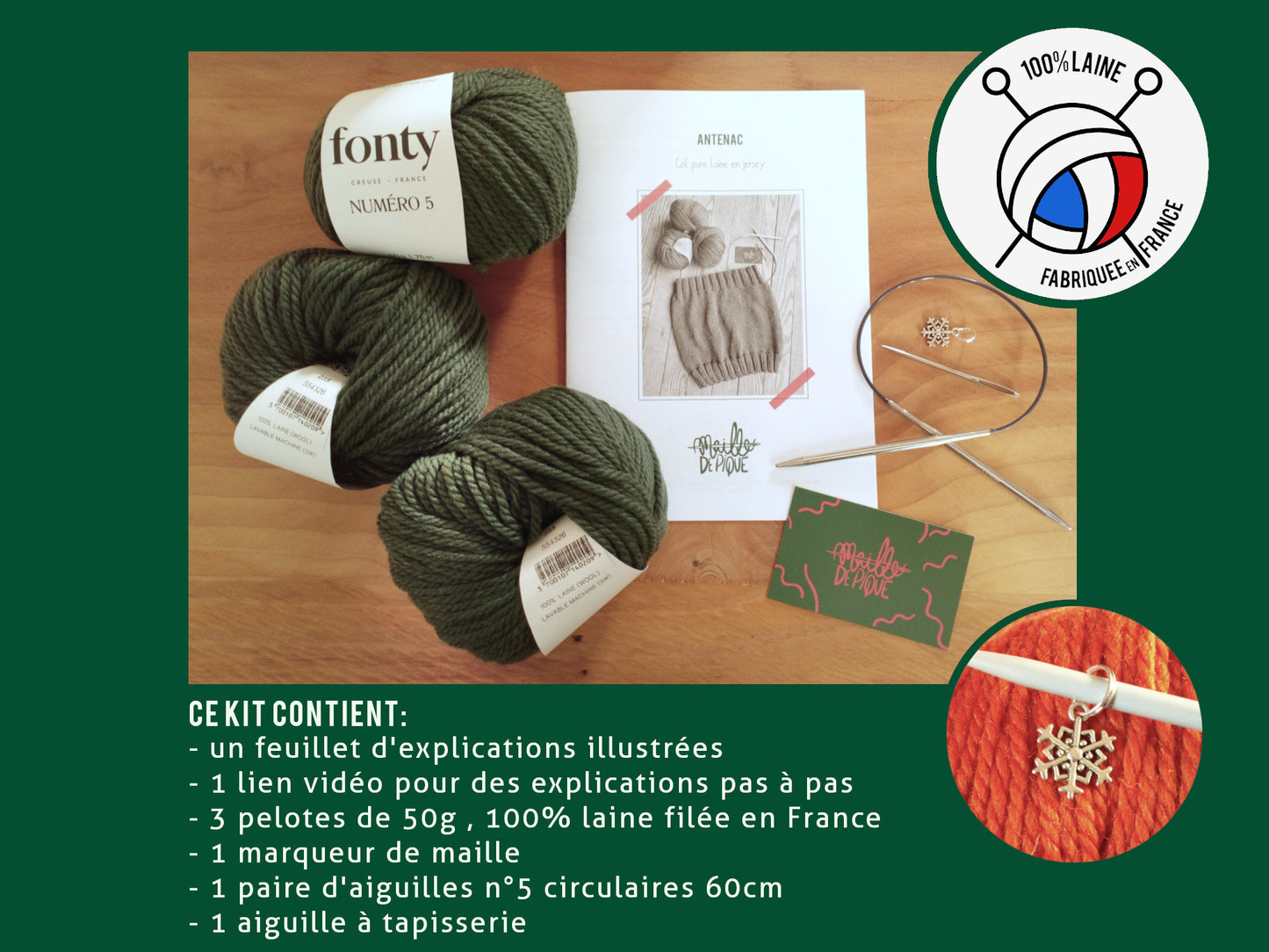 Kit de Tricot : Le Col Antenac