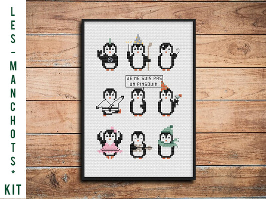 Kit de Broderie : Les Manchots