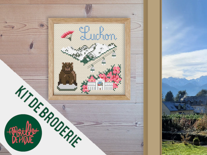 Kit de Broderie : Souvenirs de Luchon