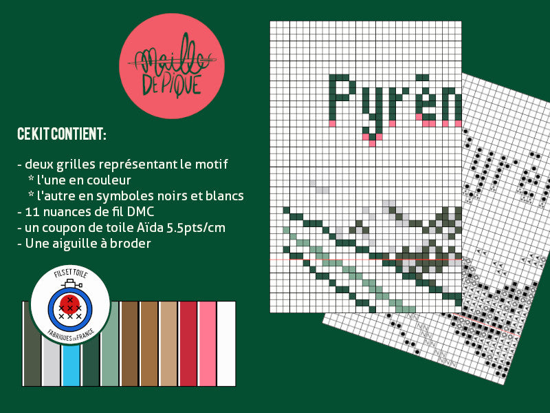 Kit de Broderie : Rando dans les Pyrénées