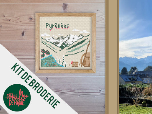 Kit de Broderie : Rando dans les Pyrénées