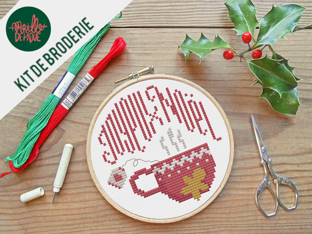 Kit de Broderie : Thé de Noël